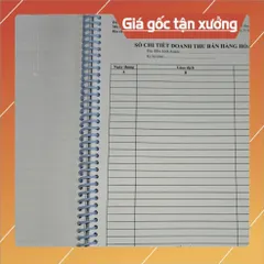 Mẫu sổ S2A CAO CẤP - Sổ Doanh thu bán hàng hóa, ĐÓNG LÒ XO + In giấy DOUBLE A4 80gs - Mẫu chuẩn 2026