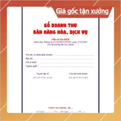 Mẫu sổ S2A CAO CẤP - Sổ Doanh thu bán hàng hóa, ĐÓNG LÒ XO + In giấy DOUBLE A4 80gs - Mẫu chuẩn 2026