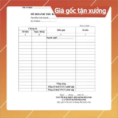 Mẫu sổ S2A CAO CẤP - Sổ Doanh thu bán hàng hóa, ĐÓNG LÒ XO + In giấy DOUBLE A4 80gs - Mẫu chuẩn 2026