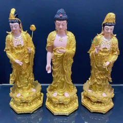Tôn Tượng Tam Thánh Tây Phương Đứng 50cm Vàng Vẽ COMPOSITE - CÓ MUA LẺ 840983