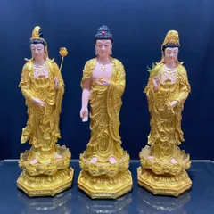 Tôn Tượng Tam Thánh Tây Phương Đứng 50cm Vàng Vẽ COMPOSITE - CÓ MUA LẺ 840983
