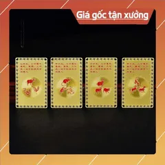 Kim bài mạ vàng  tam hợp quý nhân 2026 -  tam tai 2026  bỏ ví, trang trí điện thoại , làm quà tặng 840984