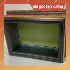 Đôn Gỗ Hình Chữ Nhật Có Hoa Văn Màu Vàng Nổi Nhiều CÓ HOẢ TỐC 840994