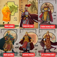 Khung  Tranh ANH HÙNG DÂN TỘC ( nhiều vị ) treo tường hoặc thờ cúng 841013
