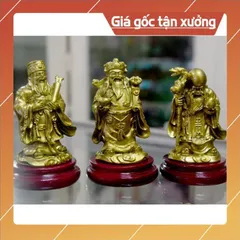 Bộ tượng Tam Đa-Ba ông Phúc Lộc Thọ có đế cao 9cm