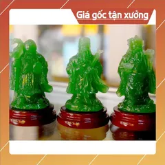 Bộ tượng Tam Đa-Ba ông Phúc Lộc Thọ có đế cao 9cm