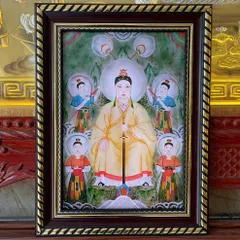 Khung Tranh CHẦU TÁM BÁT NÀN - có khung (KT 19*25cm,28*38cm,38*48cm)  có hoả tốc 3 CỠ 841024