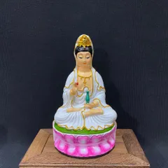 Tượng Quan Âm Ngồi 15cm Nhựa Composite NHIỀU MÀU 841035