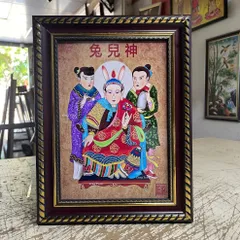 Khung Tranh THỐ NHI THẦN - có khung  có hoả tốc 3 CỠ