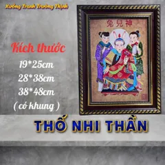Khung Tranh THỐ NHI THẦN - có khung  có hoả tốc 3 CỠ
