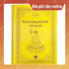 Vở Chép Kinh Địa Tạng Bồ Tát Bổn Nguyện CHỮ MỜ LÒ XO CAO CẤP -  TẶNG  VIẾT