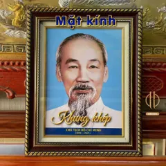 Khung Khung tranh BÁC HỒ, ( MẶT KÍNH, KHUNG KHÉP ) - KT 28*38cm, 38*48cm  có hoả tốc 3 CỠ 841082