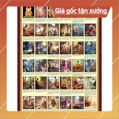 TO81 tờ chú Cuộc Đời Đức Phật Thích Ca Mâu Ni 1 mặt ép plastic siêu đẹp A3 841088
