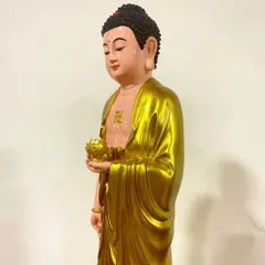 Tôn Tượng Phật A Di Đà Đứng 70cm Màu Vàng Nhựa Composite vàng nhủ 841092