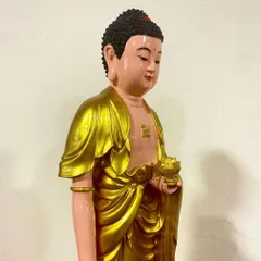 Tôn Tượng Phật A Di Đà Đứng 70cm Màu Vàng Nhựa Composite vàng nhủ 841092