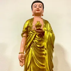 Tôn Tượng Phật A Di Đà Đứng 70cm Màu Vàng Nhựa Composite vàng nhủ 841092