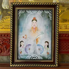 Khung Tranh CHẦU QUỲNH HOA - có khung( KT 19*25cm,28*38cm,38*48cm)  có hoả tốc 3 CỠ 841101