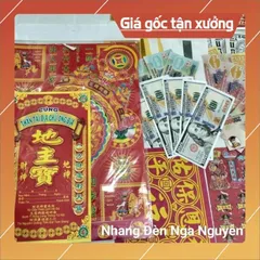 Bộ Giấy Cúng Tết lớn đẹp/Giấy cúng giao thừa, tất niên,tam tai, đất đai, thần tài,ông Táo có hoả tốc 841138