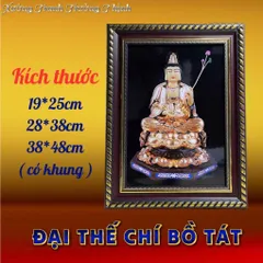 Khung Tranh ĐẠI THẾ CHÍ BỒ TÁT - Có khung  có hoả tốc 3 CỠ 841126