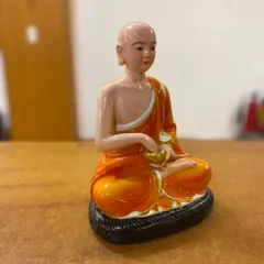 Tượng Sivali thánh tăng- màu vàng , màu cam cao 30cm mẫu đẹp composite 841148