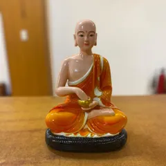 Tượng Sivali thánh tăng- màu vàng , màu cam cao 30cm mẫu đẹp composite 841148