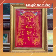Bài vị tranh CỬU HUYỀN THẤT TỔ - CÓ KHUNG  đẹp 841159