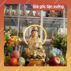 Bình Hoa Thờ Cúng Lưu Ly Vàng - 3 cỡ, hàng cao cấp cực đẹp 841154