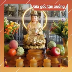 Bình Hoa Thờ Cúng Lưu Ly Vàng - 3 cỡ, hàng cao cấp cực đẹp 841154