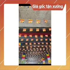 Cờ Phật Giáo Dây 50 Lá Nhiều Kích Cỡ.
