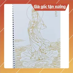 Combo 3 quyển tô tranh mờ giấy A4 ( Đức Phật, Bồ tát, Địa tạng) gáy lò xo tặng 1 vỏ bút + 9 ngòi tô 841185