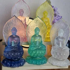 Tượng Thất Phật Dược Sư Lưu Ly Có Hào Quang 23cm CÓ 7 MÀU BÁN LẺ 841194