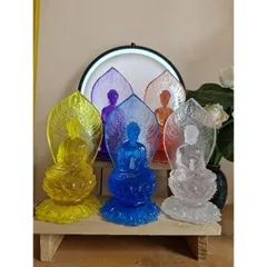Tượng Thất Phật Dược Sư Lưu Ly Có Hào Quang 23cm CÓ 7 MÀU BÁN LẺ 841194