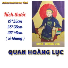 Khung Tranh QUAN HOÀNG LỤC - có khung  có hoả tốc 3 CỠ 841207