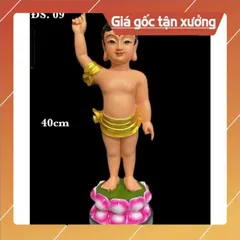 Tượng  Phật  Đản Sanh Vẻ Màu composite nhiều size 841272