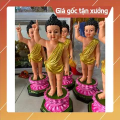 Tượng  Phật  Đản Sanh Vẻ Màu composite nhiều size 841272