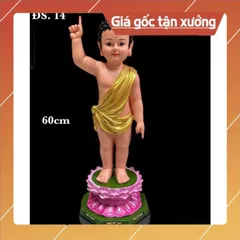 Tượng  Phật  Đản Sanh Vẻ Màu composite nhiều size 841272