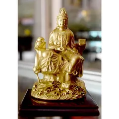 Tượng ngài Quan Thế Âm Bồ Tát đạp sen cao 11cm 841305