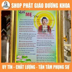 KHUNG TRANH 14 ĐIỀU RĂNG CỦA PHẬT VÀ LỜI MẸ DAY NHIỀU SIZE ĐẸP 841314