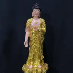 Tôn Tượng Tam Thánh Tây Phương Đứng 40cm Vàng NHỦ ĐẸP 841311