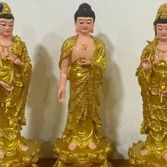 Tôn Tượng Tam Thánh Tây Phương Đứng 40cm Vàng NHỦ ĐẸP 841311