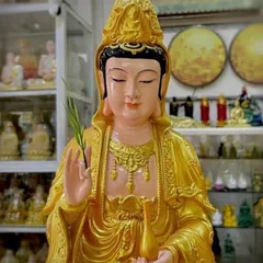 Tây Phương Tam Thánh Ngồi 50cm Vàng Vẽ  COMPOSITE 841411