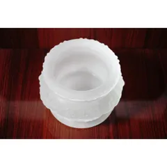 Bát nhang lư hương lưu ly trắng mờ sen nở hàng VIP - Nhiều cỡ 841421