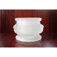 Bát nhang lư hương lưu ly trắng mờ sen nở hàng VIP - Nhiều cỡ 841421