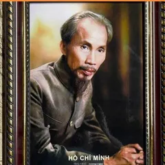 Khung tranh Bác Hồ Kính yêu, KT 19*25, 28*38, 38*48cm  CÓ HOẢ TỐC 841431