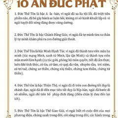 TO66 tờ chú 10 Ân Đức Phật 2 mặt ép plastic cực đẹp  2 SIZE A4 VÀ A3 ÉP PLASTICS