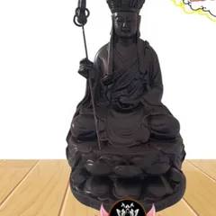 Tôn Tượng Địa Tạng Vương Bồ Tát cao 17 cm màu nâu đất tặng vòng tay 841448