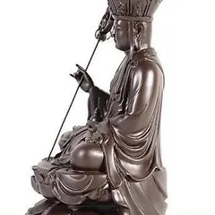 Tôn Tượng Địa Tạng Vương Bồ Tát cao 17 cm màu nâu đất tặng vòng tay 841448