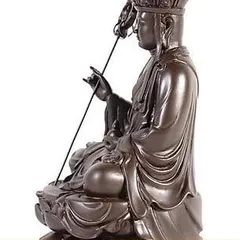 Tôn Tượng Địa Tạng Vương Bồ Tát cao 17 cm màu nâu đất tặng vòng tay 841448