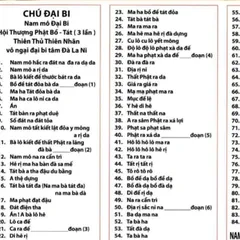 TO87 tờ chú Sự Linh Ứng Của Chú Đại Bi 2 mặt ép plastic siêu đẹp  2 SIZE A4 VÀ A3 ÉP PLASTICS