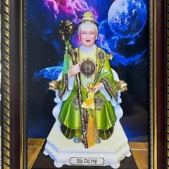 Tranh BÀ CỐ HỶ - có khung, KT 19*25cm, 28*38cm, 38*48cm  CÓ HOẢ TỐC 841482